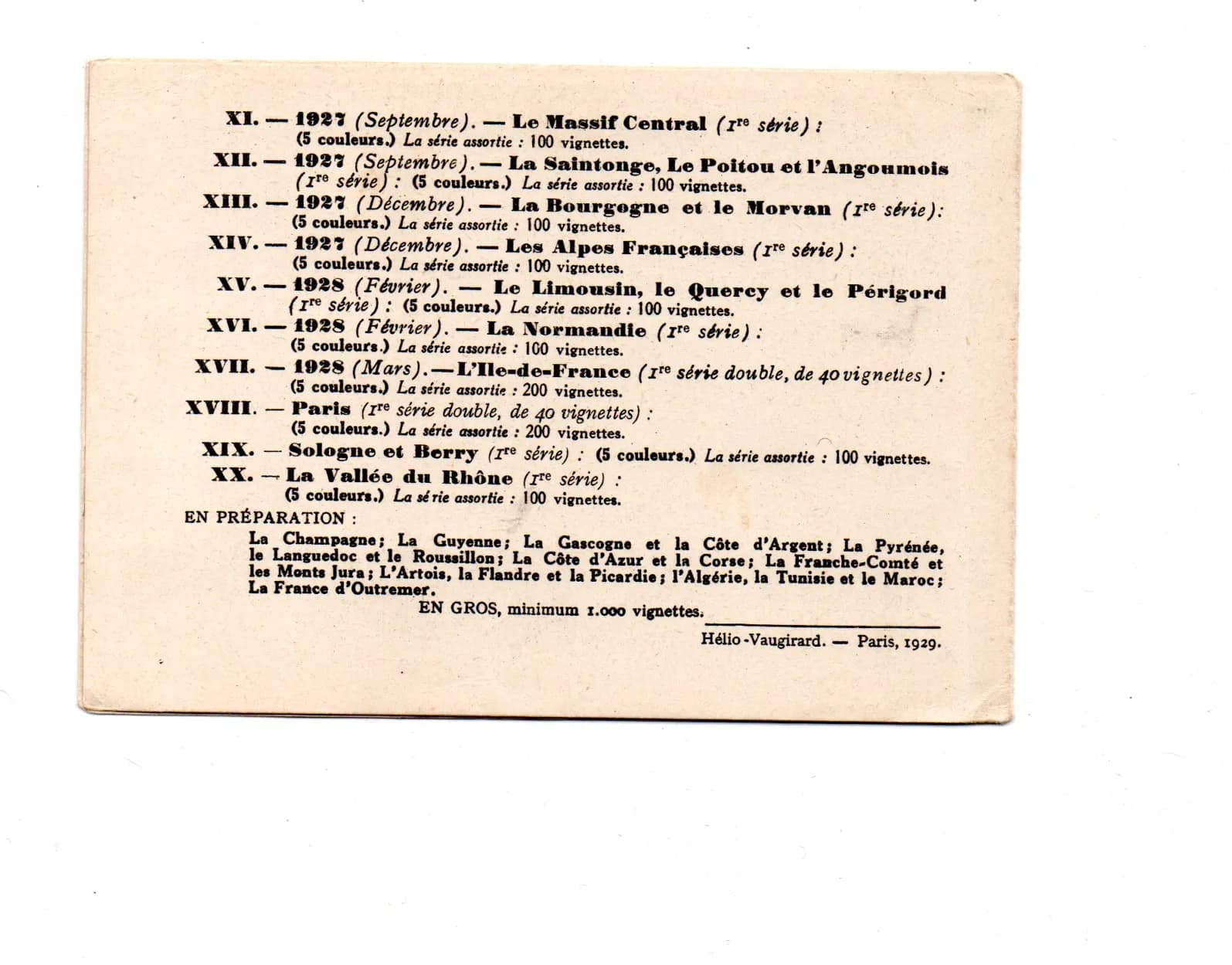 carnet de 20 vignettes "La belle France". Vallée du Rhône Edition Tourning-Club de France - 3