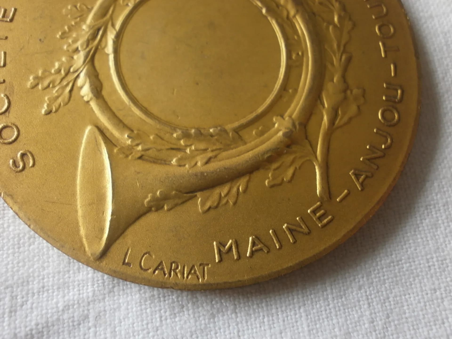Médaille de table bronze. Société canine Maine-Anjou-Touraine L Cariat - 4