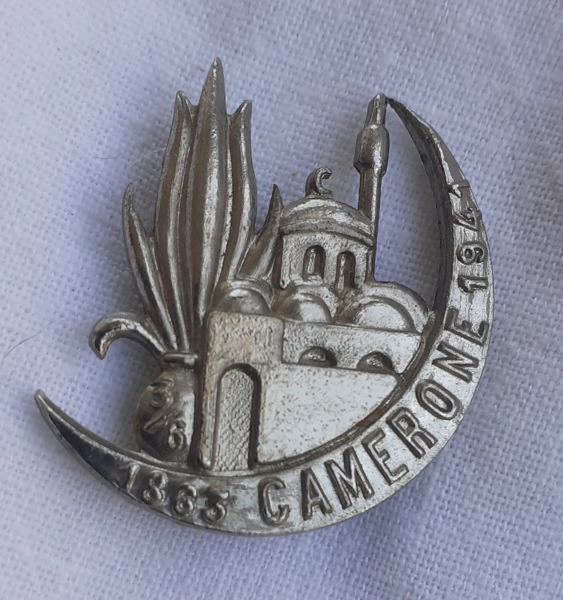 Retirage insigne 6° R.E.I, 3° Bat, 1863 CAMERONE 1941 - 1