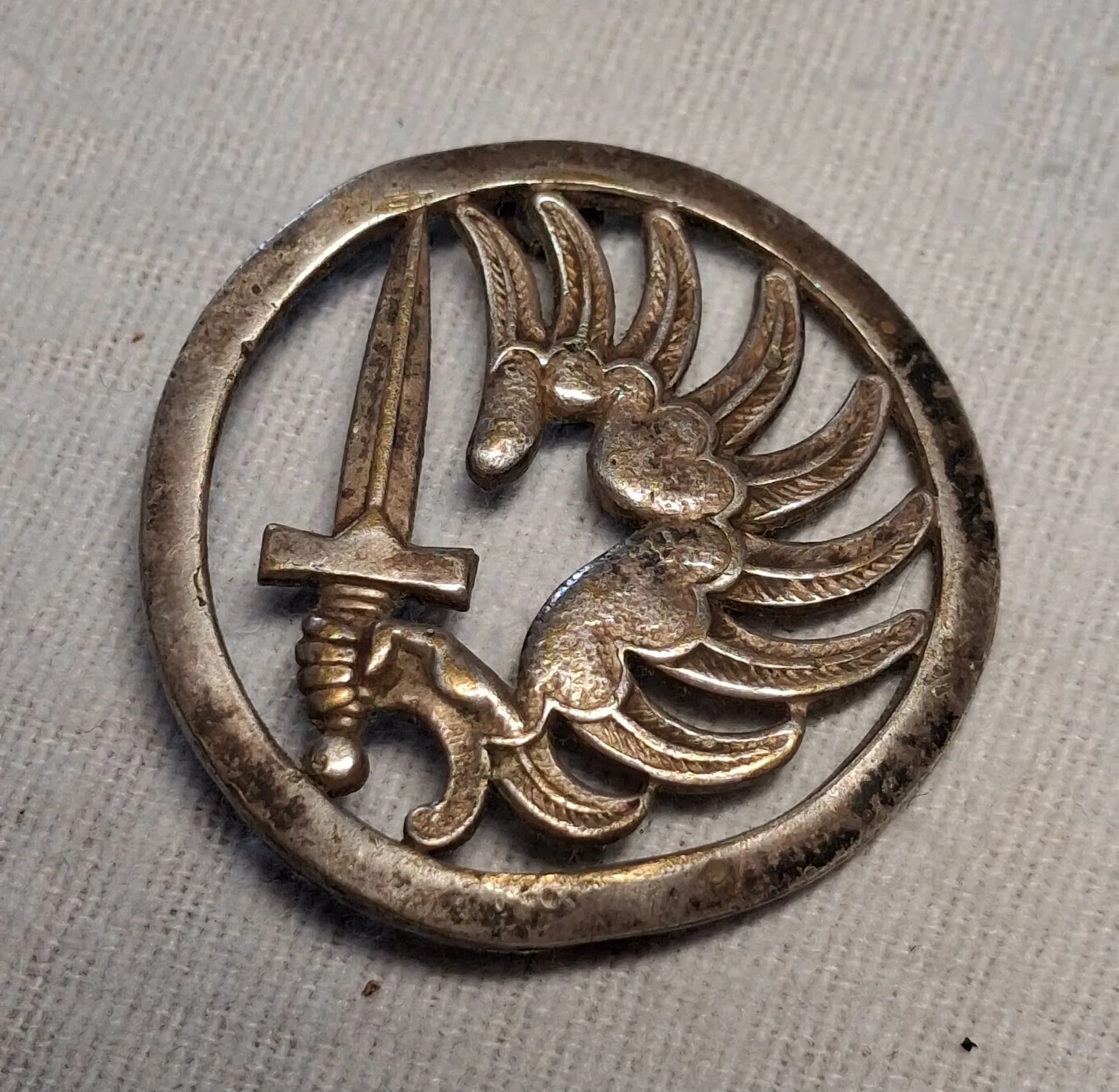Insigne de béret de parachutiste drago Olivier Metra - 1