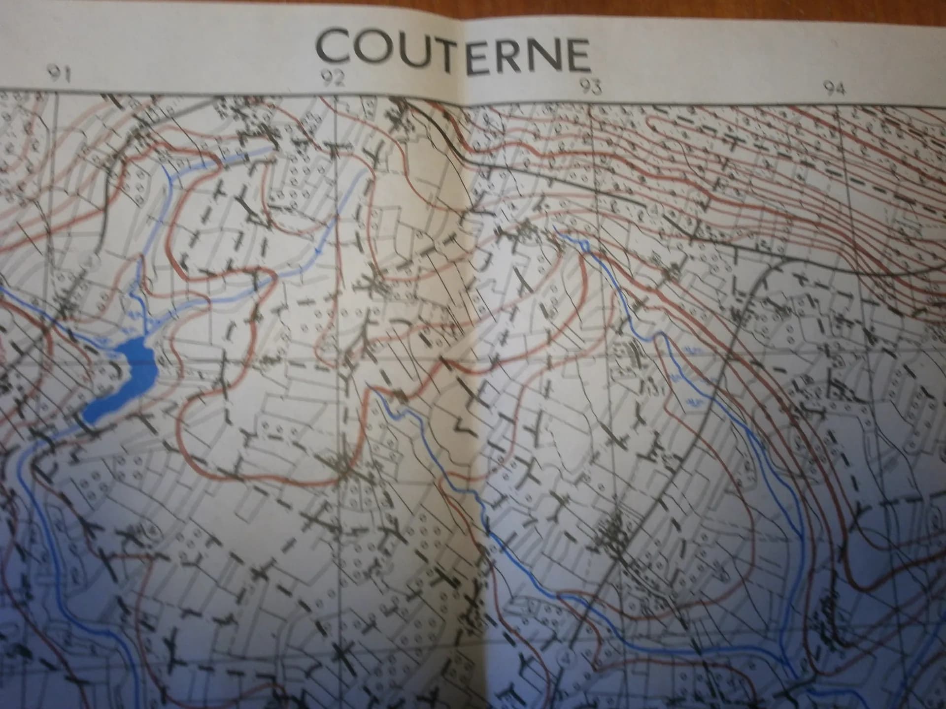 Carte britannique Couterne 1/25 000 édition juillet 1944 - 2
