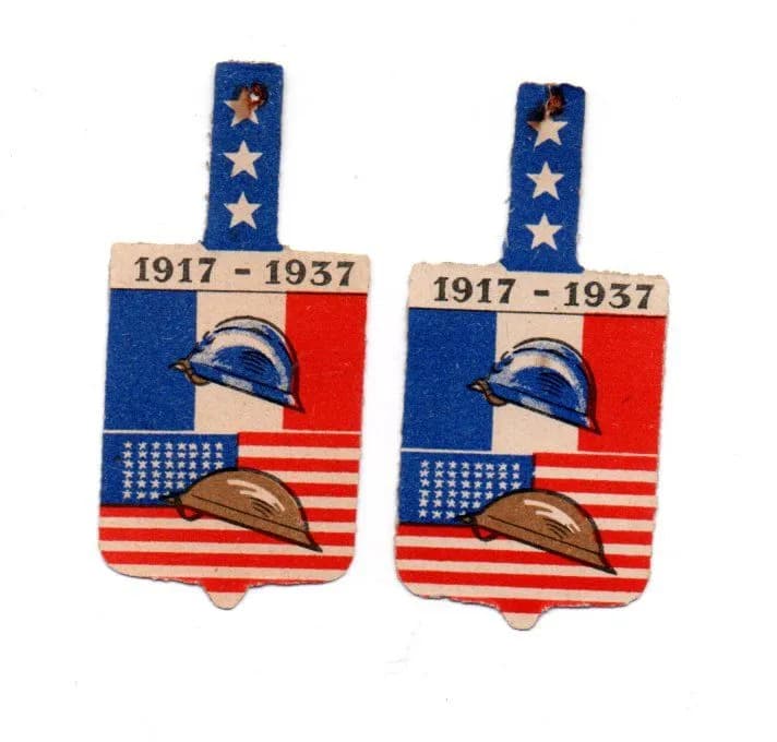 2 vignettes cartons intervention US en France (1917_1937) - 1