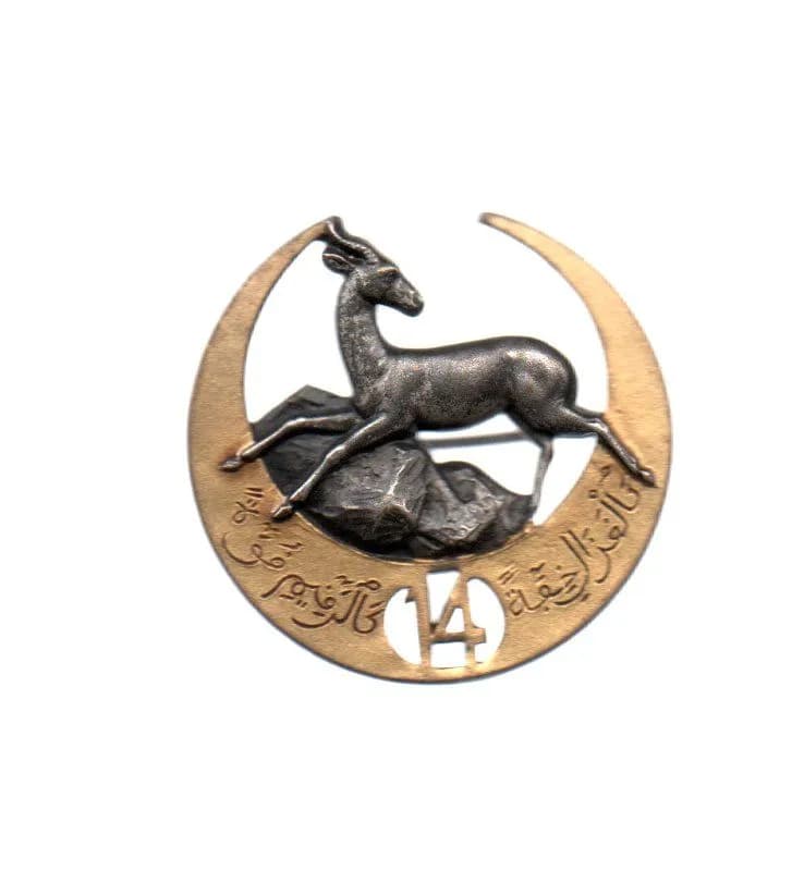 1940. Insigne du 14e régiment de tirailleurs algériens AB déposé - 1