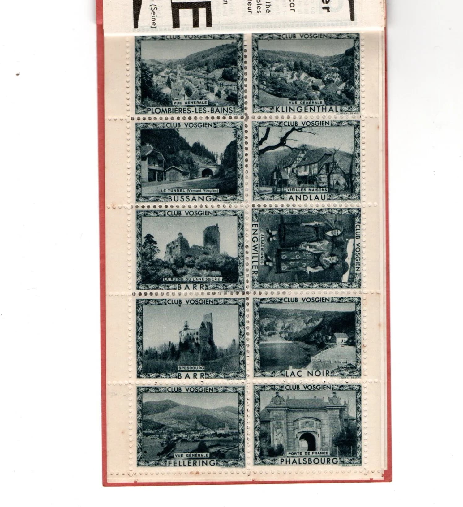 Carnet de 50 vignettes  l Alsace "un joyau de France" Série IIb - 2