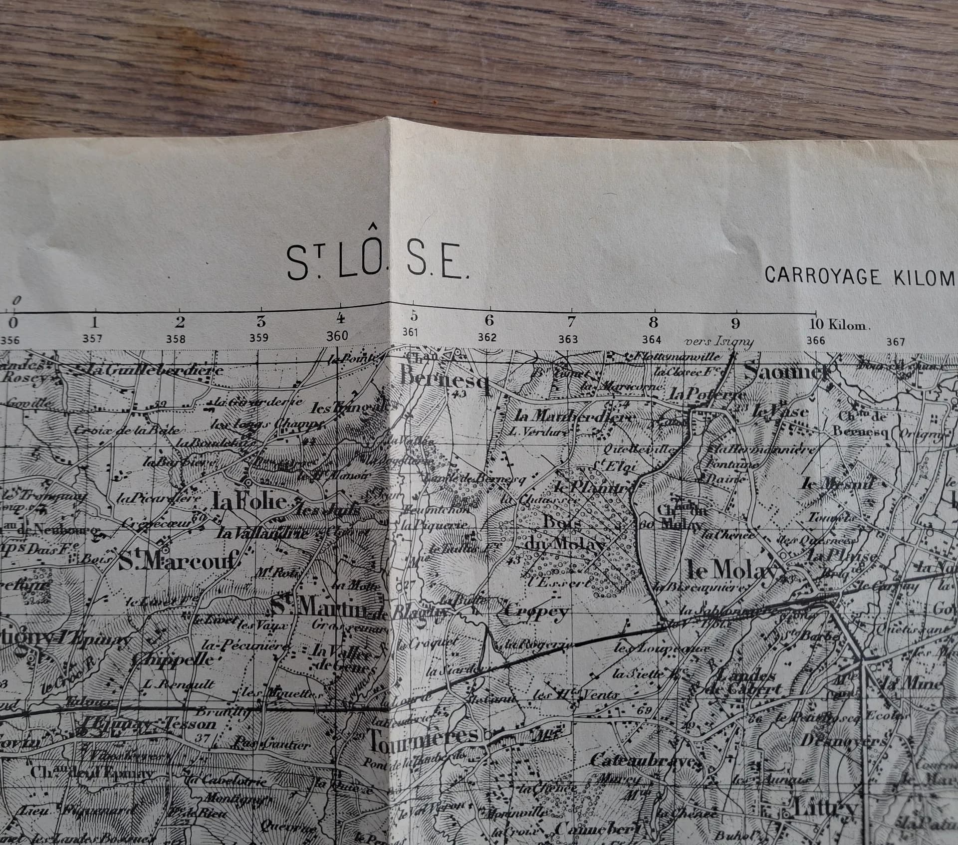 Carte 1940 Nord Est de St Lo - 6