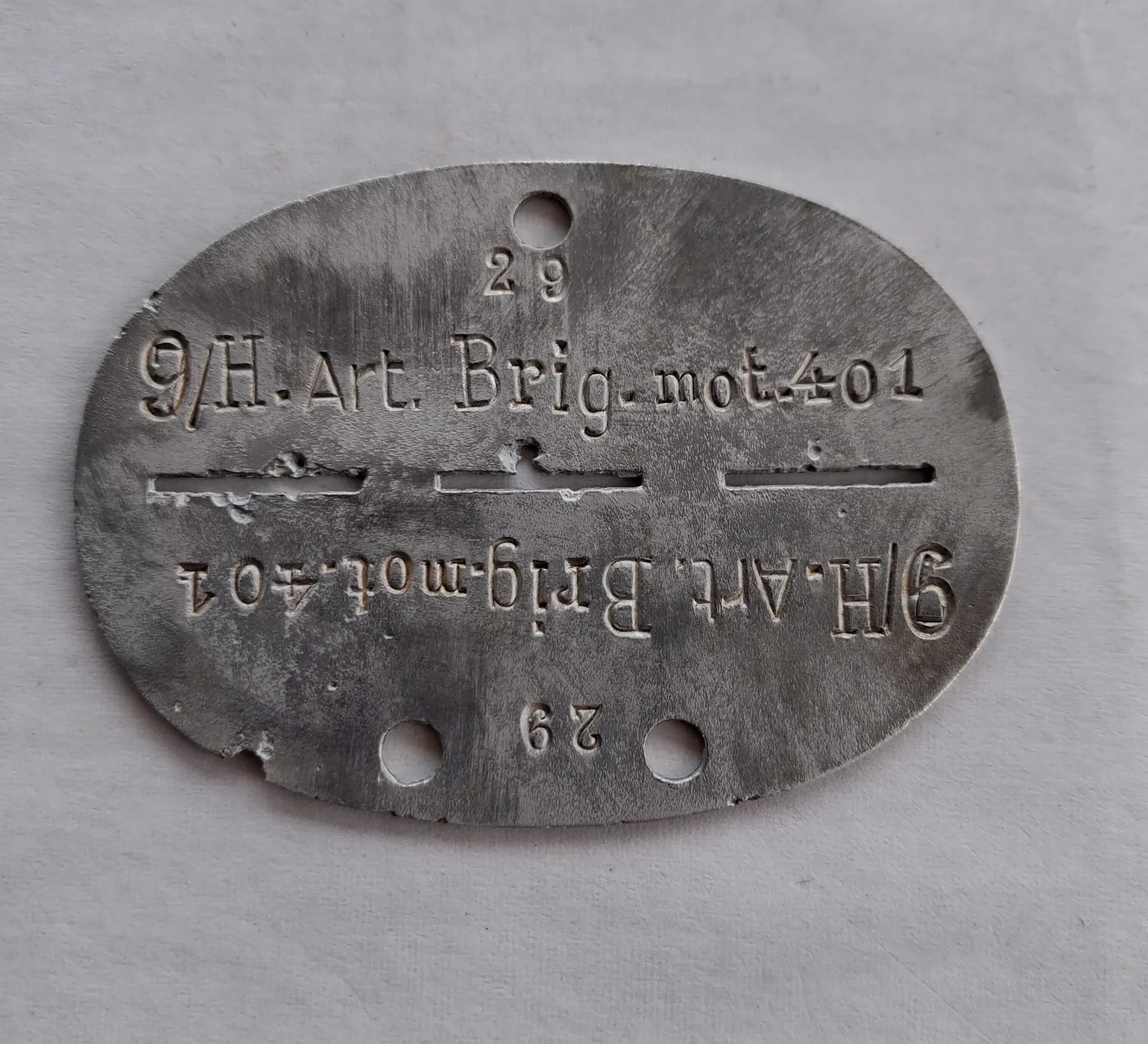 Plaque d identité 9e batterie de lac401e brigade motorisée de l armée de terre - 1