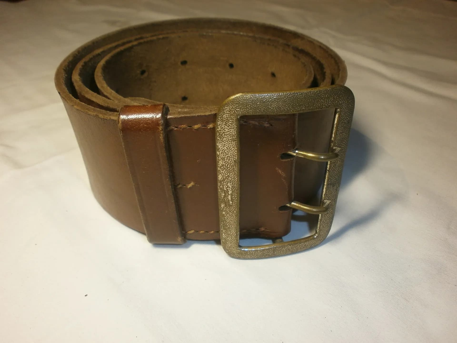Ceinturon officier Croupon RZM en cuir marron - 1