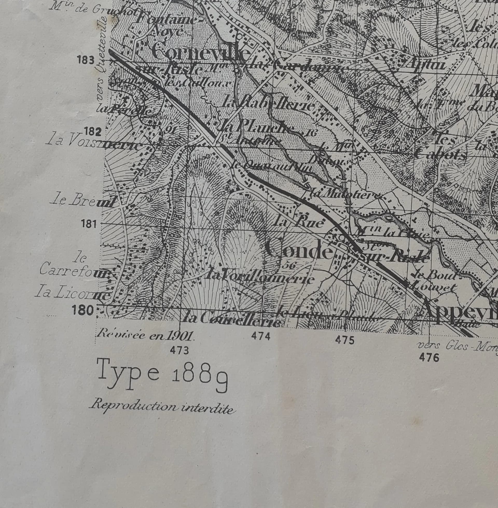 Carte 1940  bras de la Seine. Forêt Brotonnes.  - 6