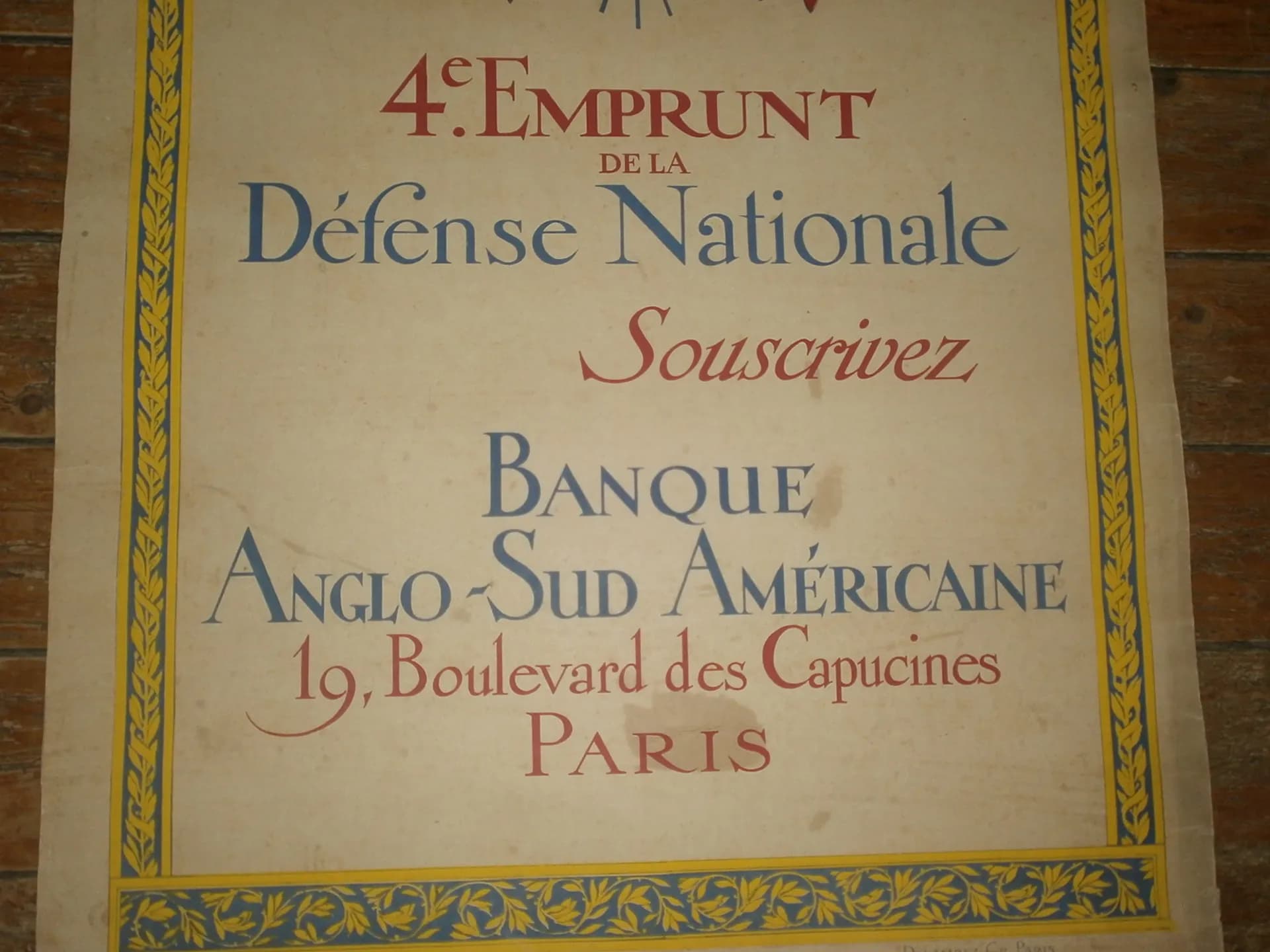 Affiche 4e emprunt de la défense nationale - 4