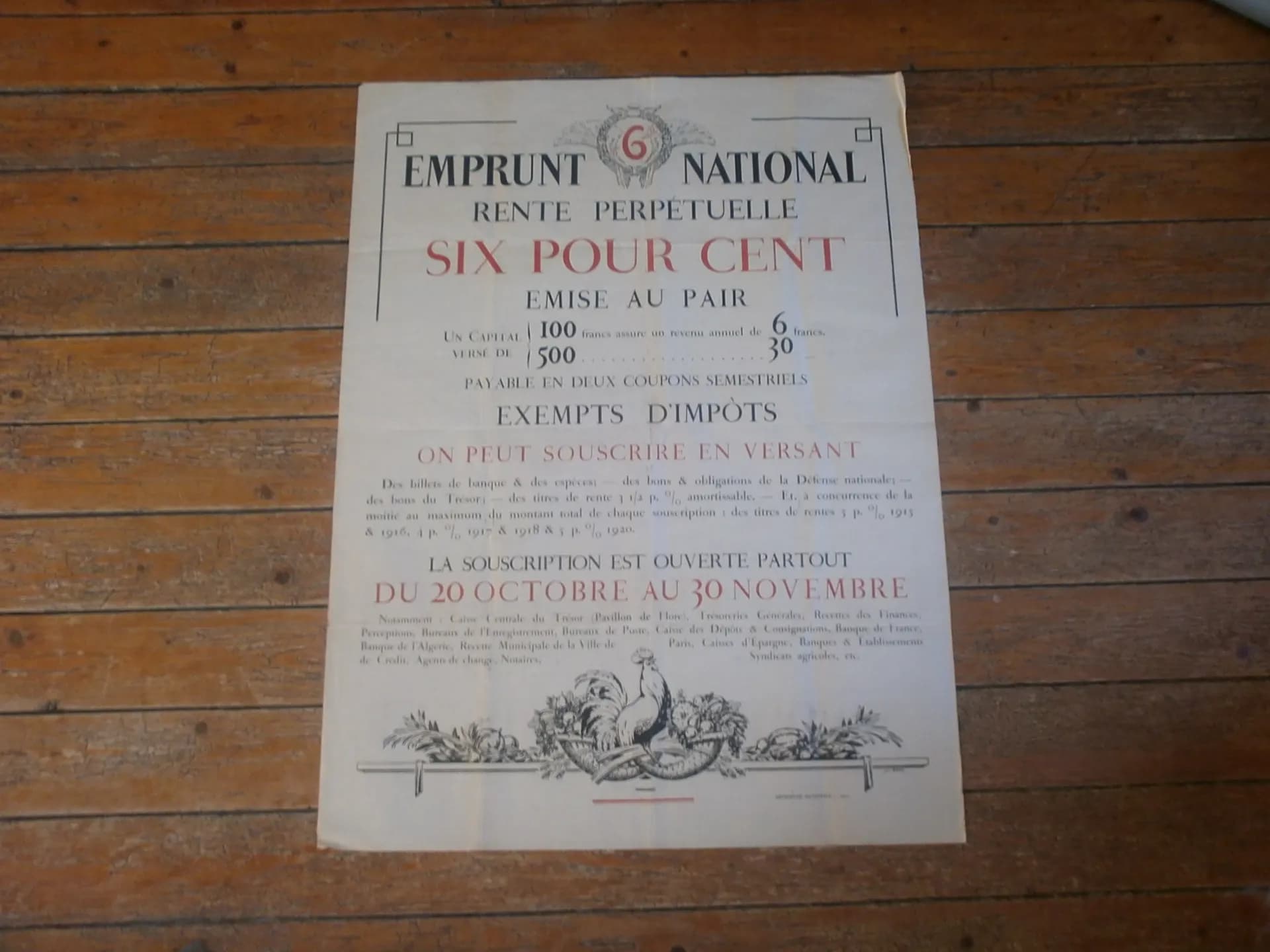 Affiche 6e emprunt 1920 - 1