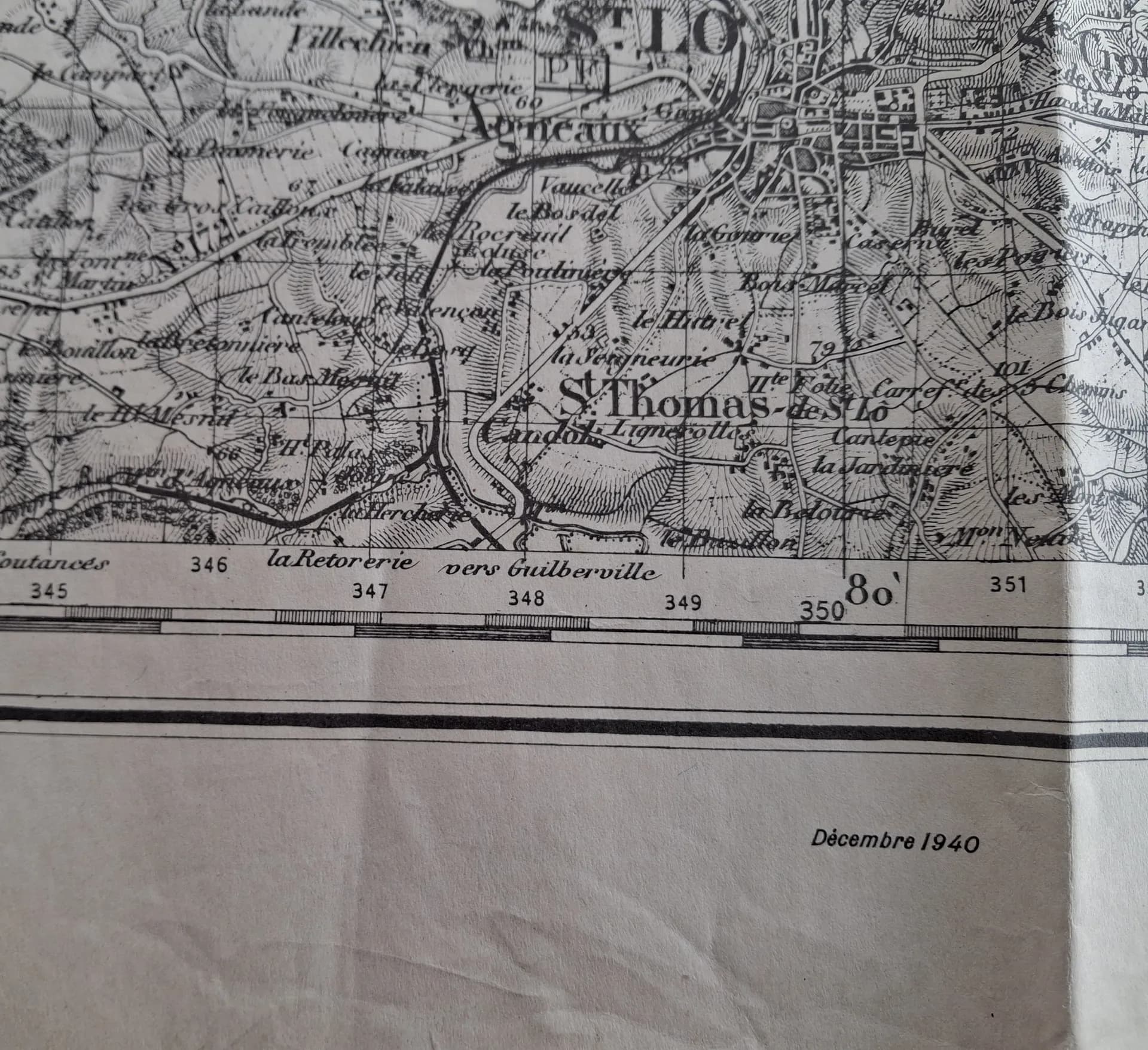 Carte 1940 Nord Est de St Lo - 4
