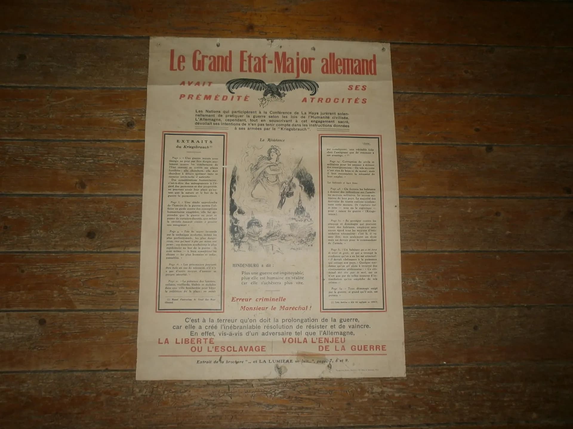 Affiche "le grand état-major allemand avait prémédité ses atrocités" - 1