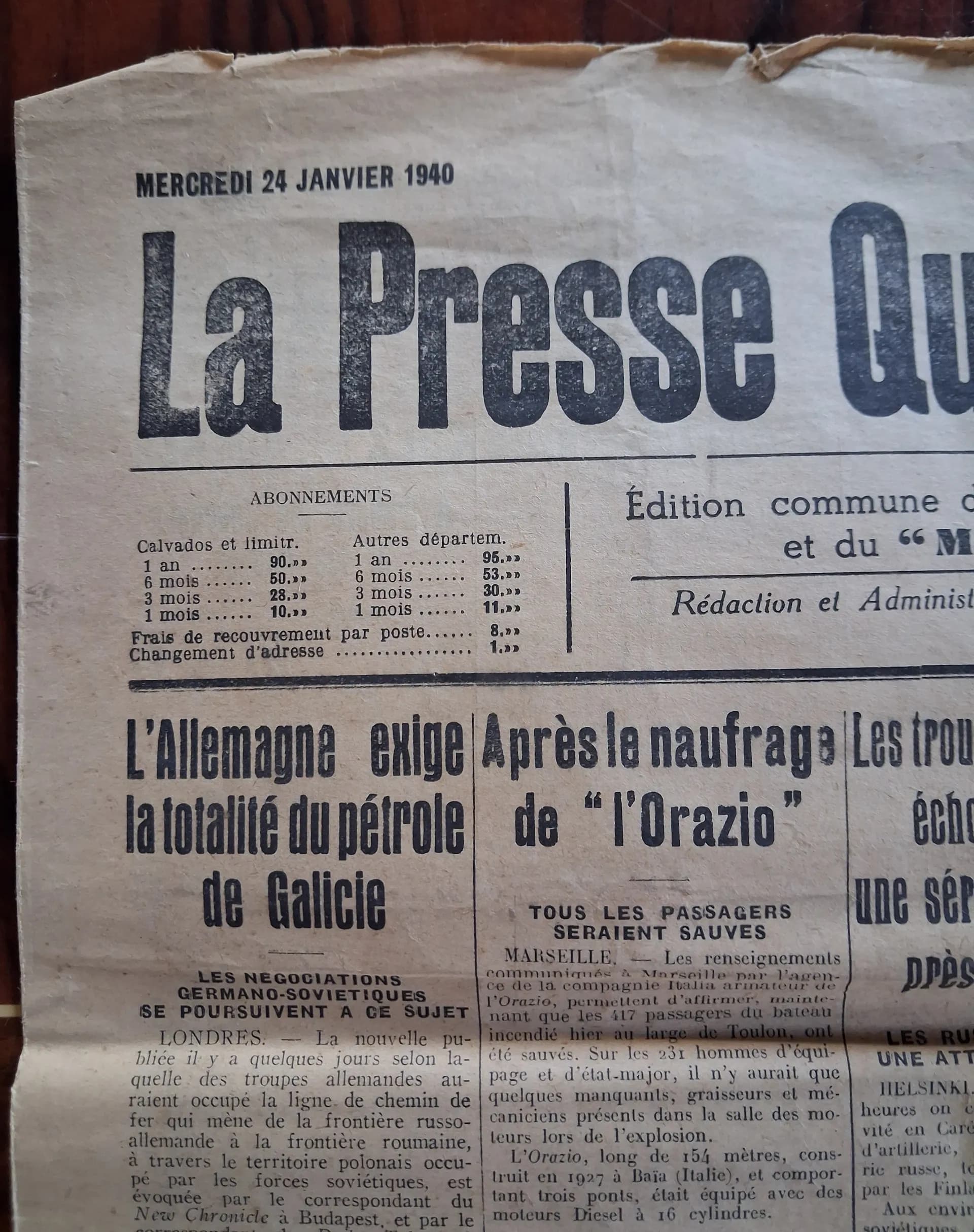 La Presse quotidienne caennaise 1940 - 4