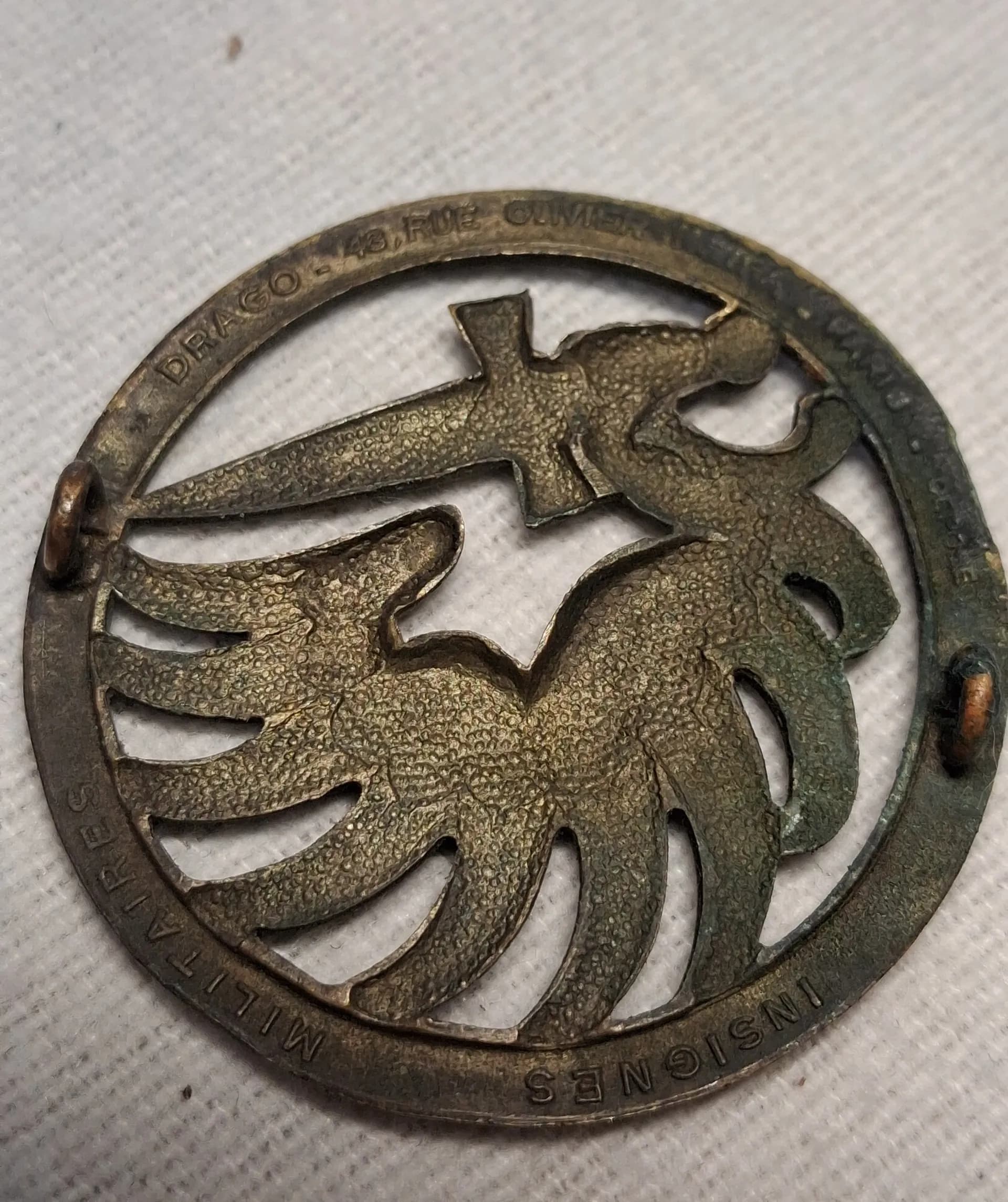 Insigne de béret de parachutiste drago Olivier Metra - 3