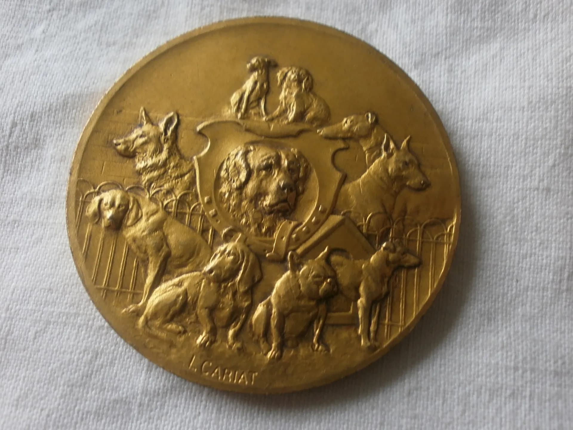 Médaille de table bronze. Société canine Maine-Anjou-Touraine L Cariat - 1
