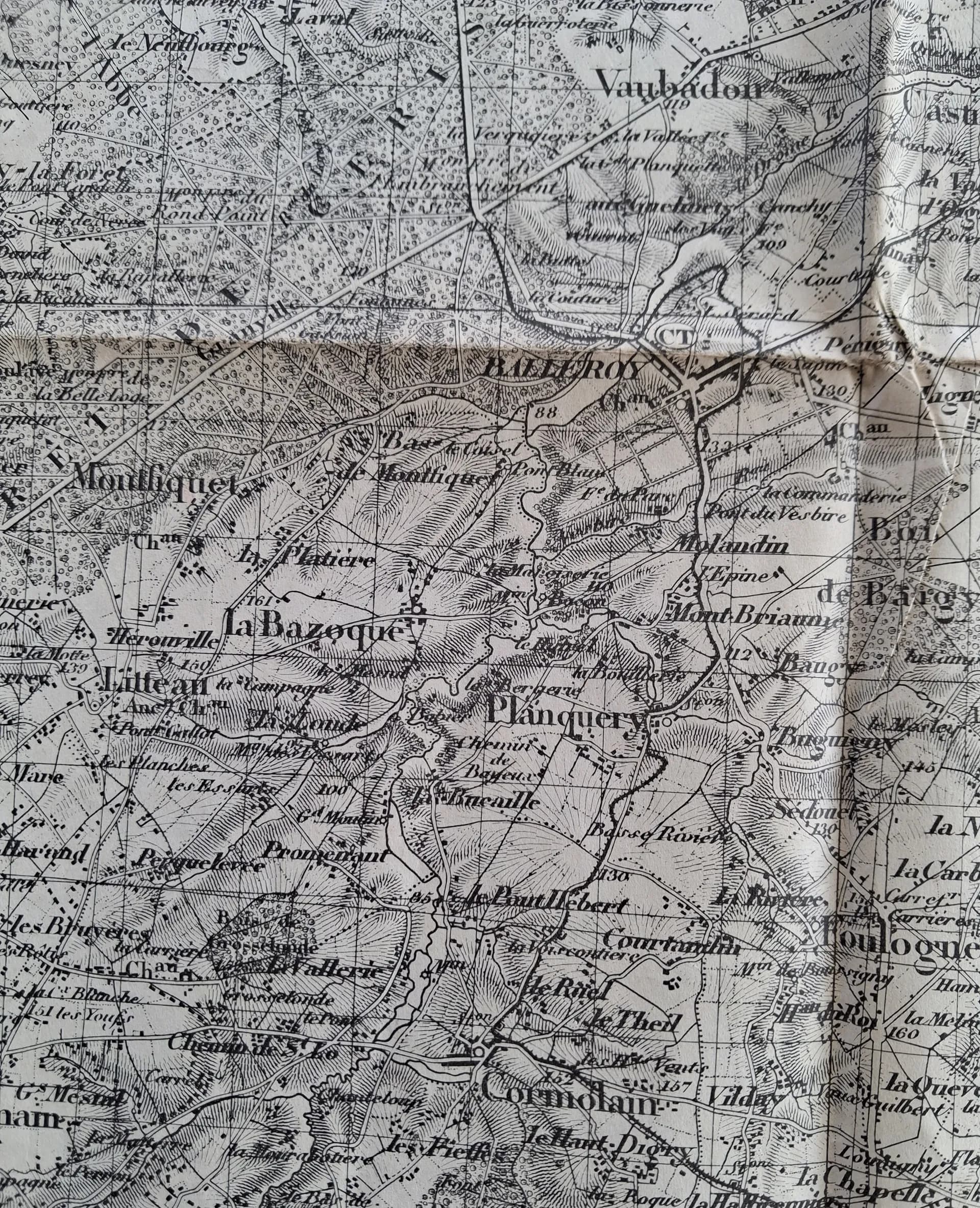 Carte 1940 Nord Est de St Lo - 7