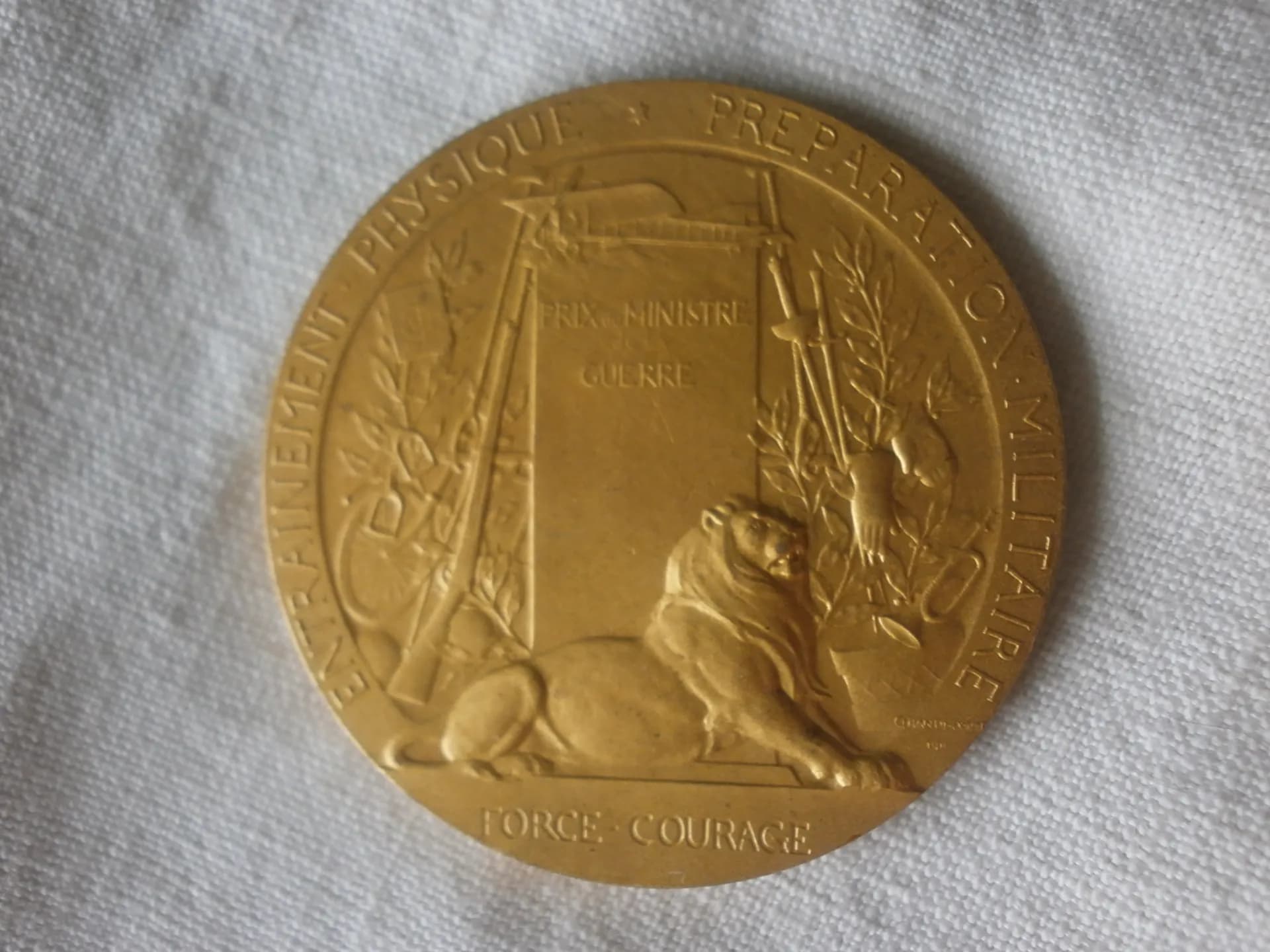 Médaille de table Entraînement Physique préparation militaire. P Grandhomme - 2