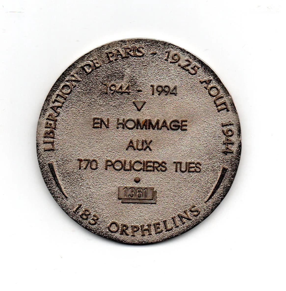 médaille de table : Oeuvre des Orphelins police - 2