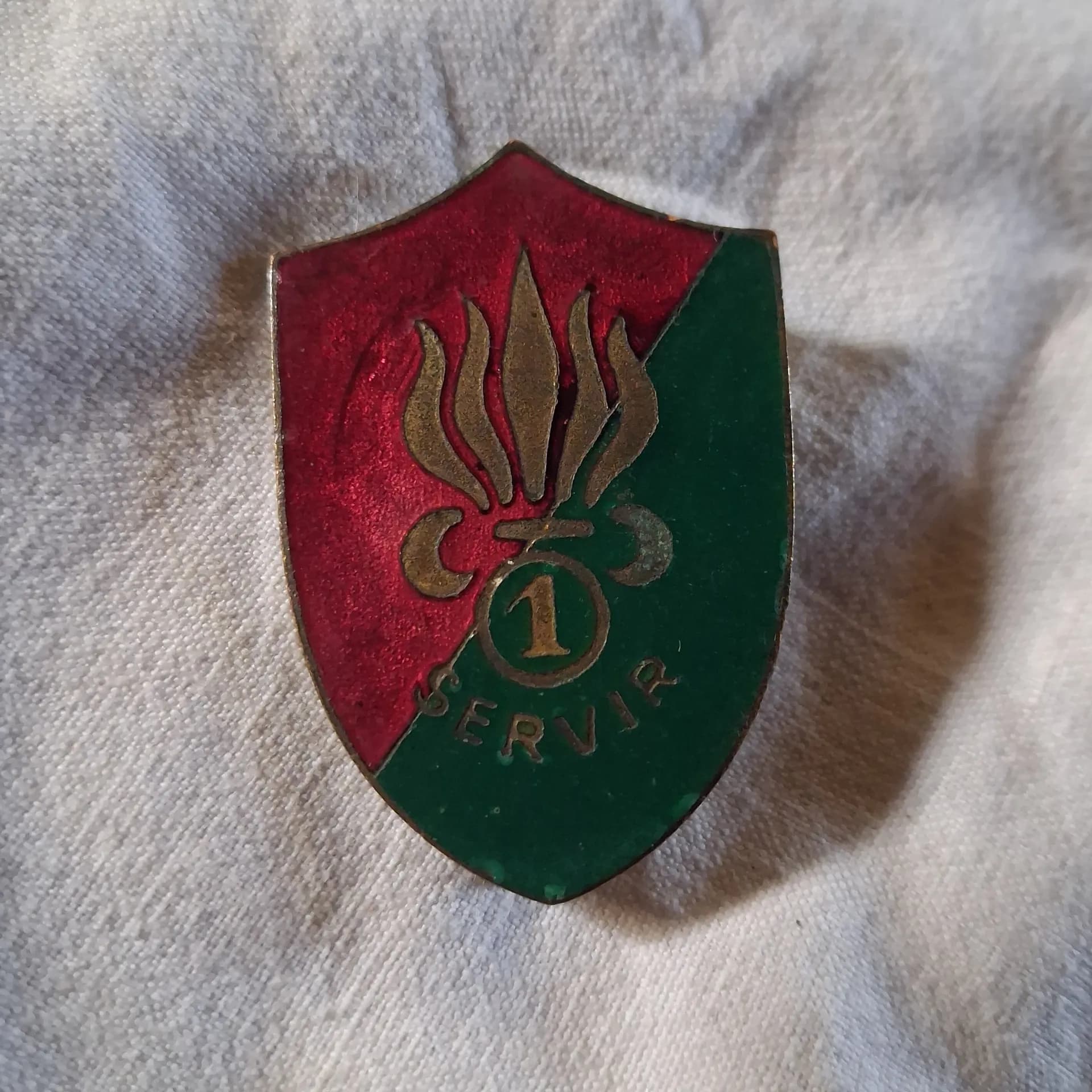 Insigne 1940. 1er régiment de marche de volontaires étrangers - 1