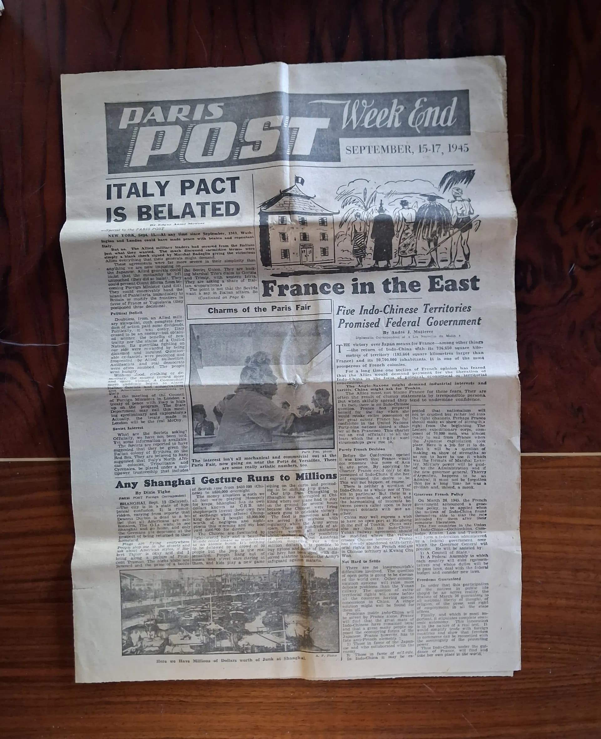 Journal Paris Post week-end 1945 - 1