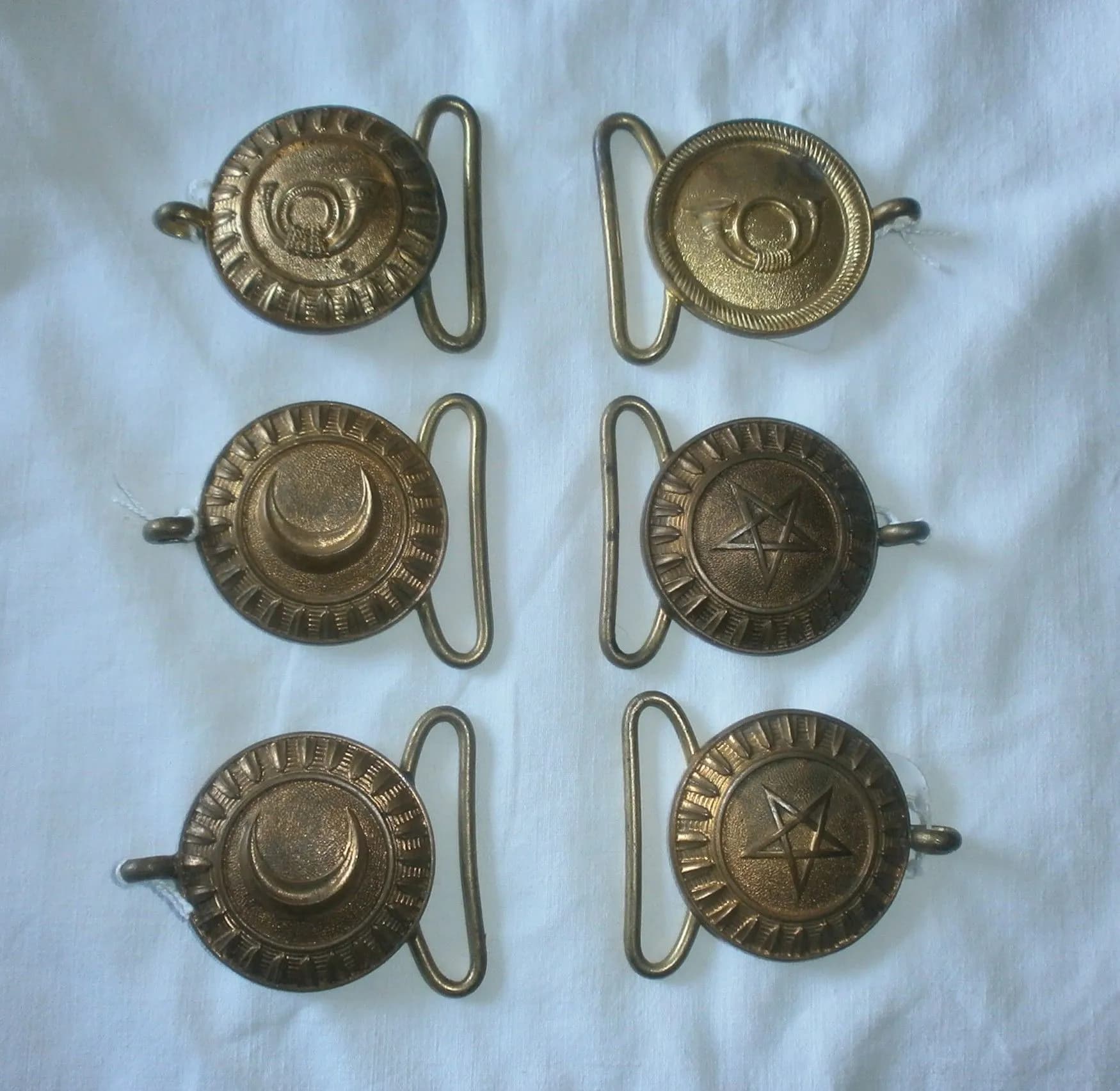 lot de 6 boucles pour ceinturons à ardillons mod 31 - 1
