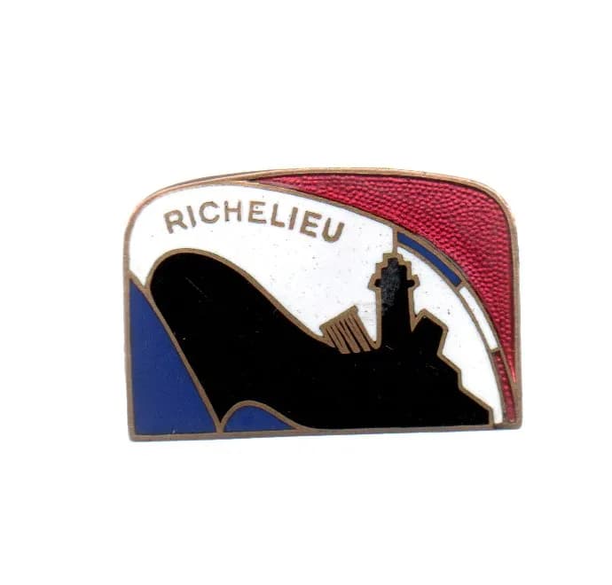 insigne marine nationale. Le Richelieu . A Augis - 1
