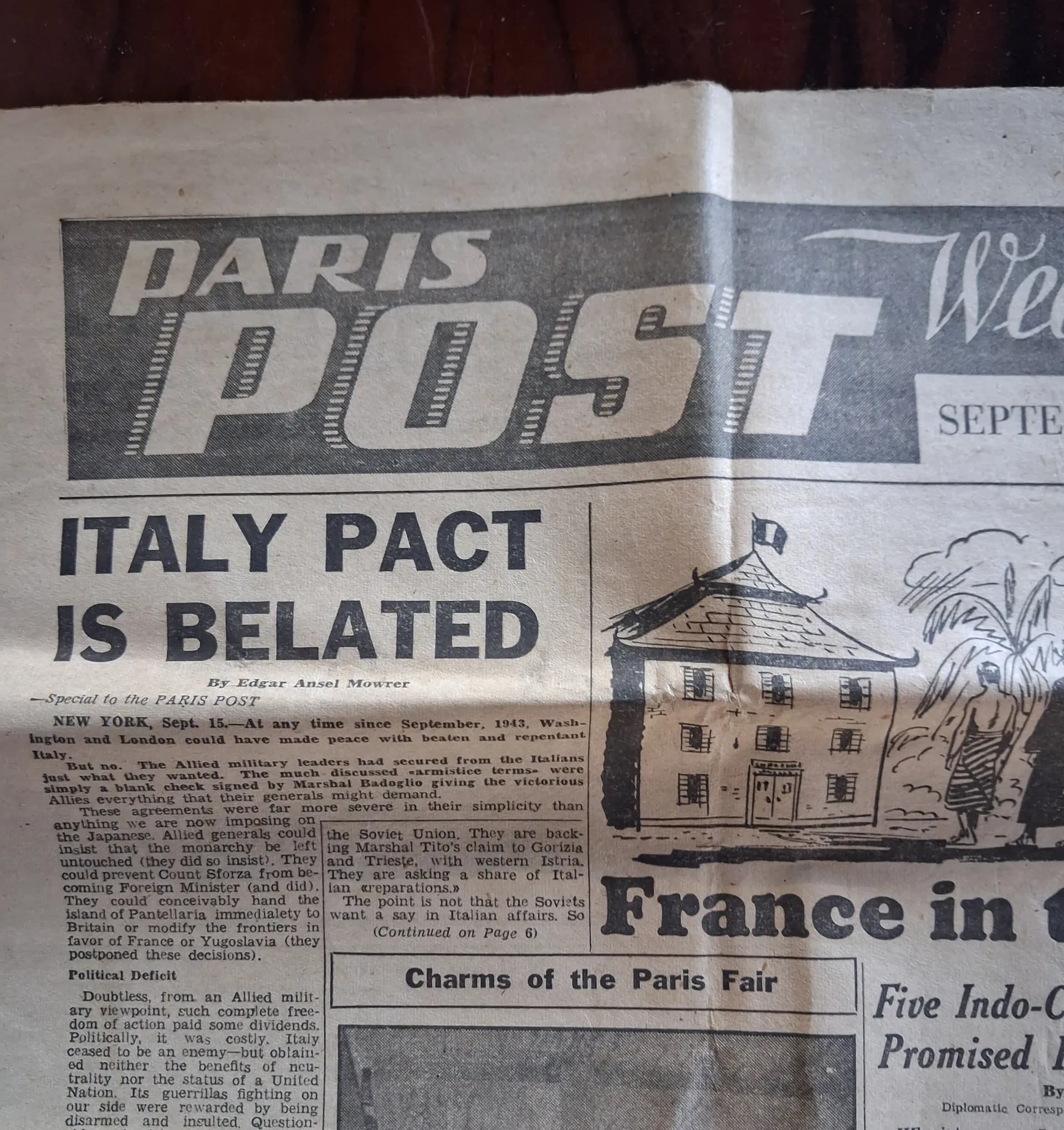 Journal Paris Post week-end 1945 - 2